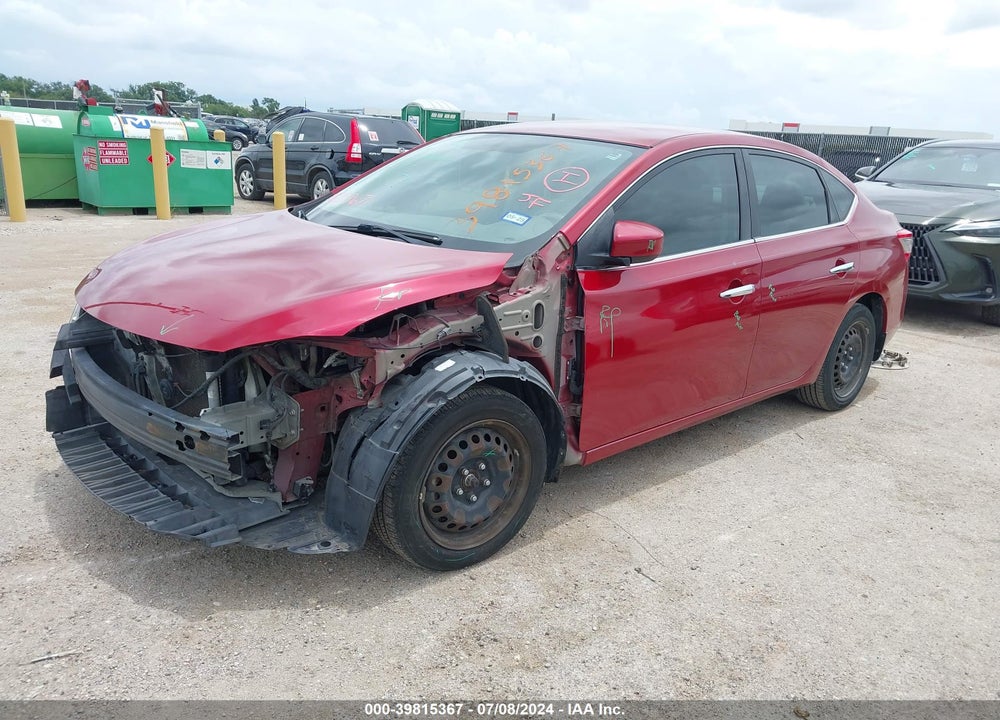 2014 NISSAN SENTRA SV VIN: 3N1AB7AP1EY329485