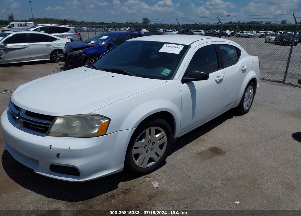 2012 DODGE AVENGER SE VIN: 1C3CDZAB3CN266050