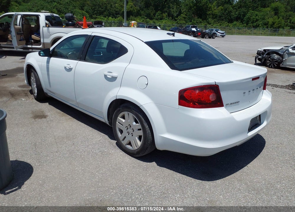 2012 DODGE AVENGER SE VIN: 1C3CDZAB3CN266050