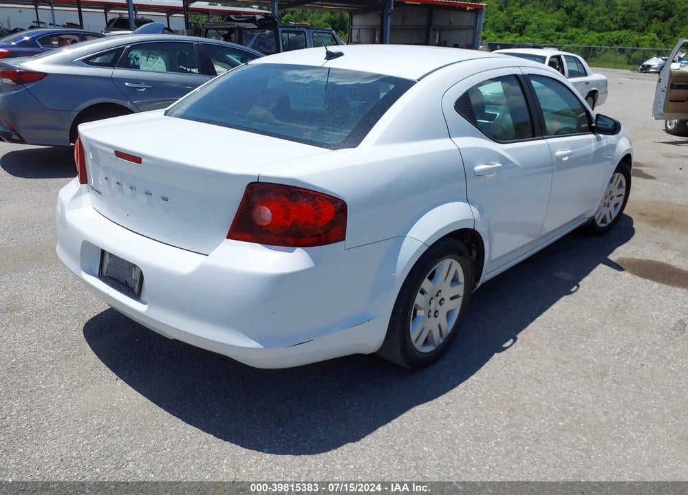 2012 DODGE AVENGER SE VIN: 1C3CDZAB3CN266050