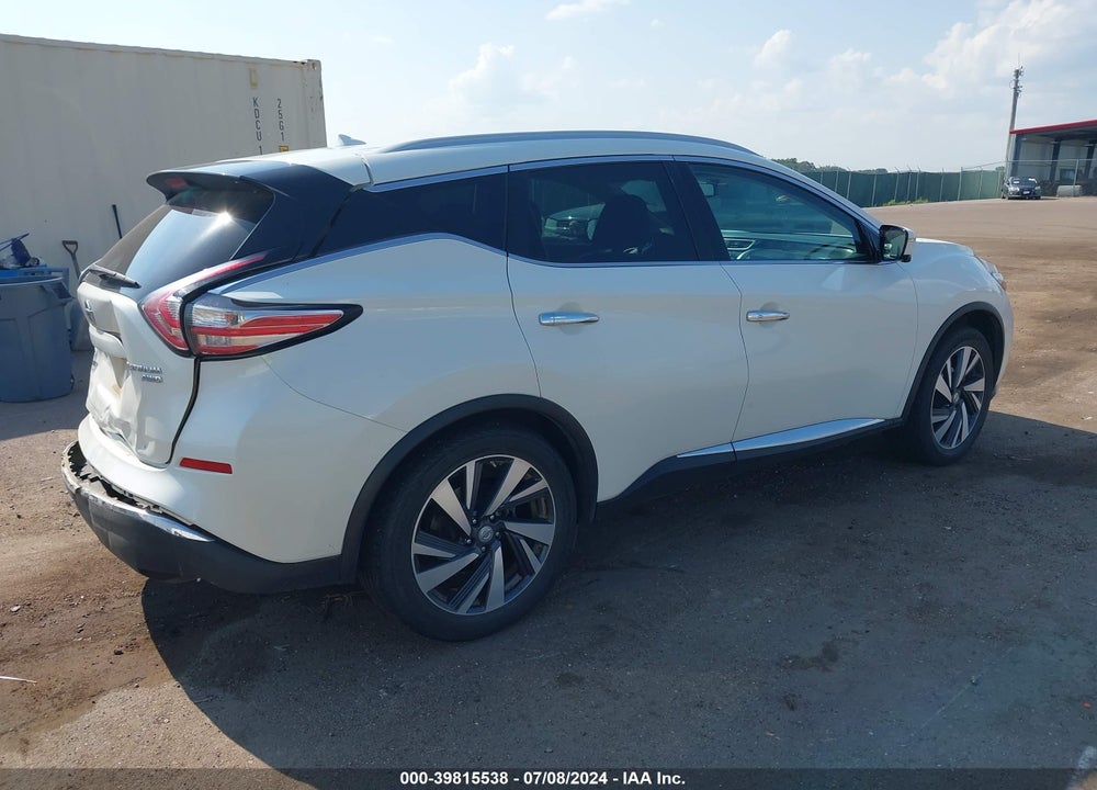 2015 NISSAN MURANO PLATINUM VIN: 5N1AZ2MH1FN263238