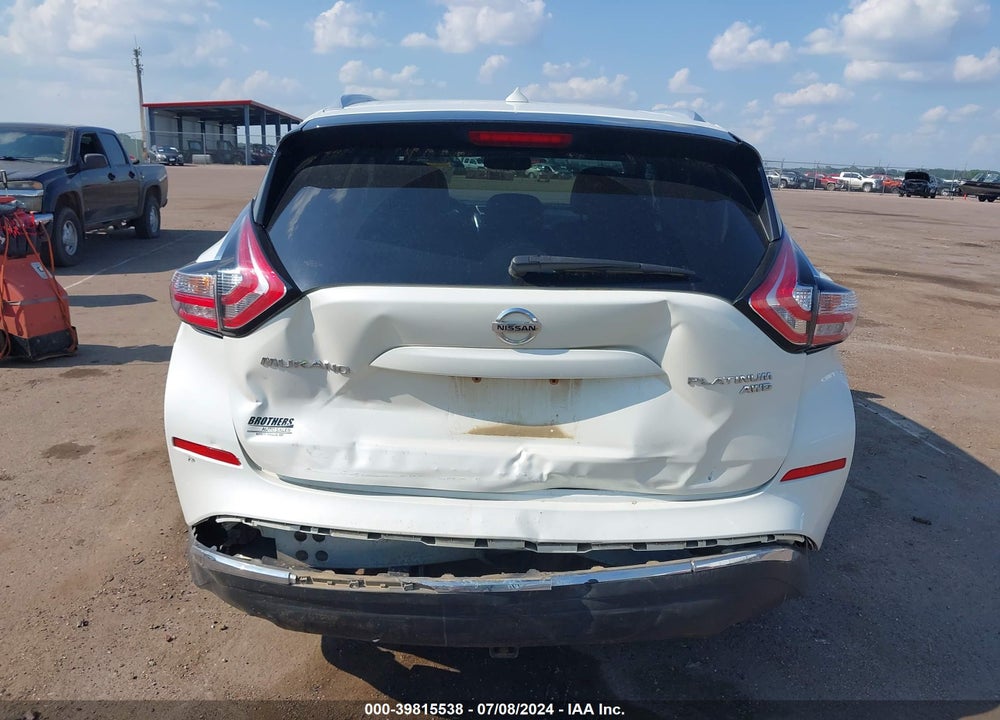 2015 NISSAN MURANO PLATINUM VIN: 5N1AZ2MH1FN263238