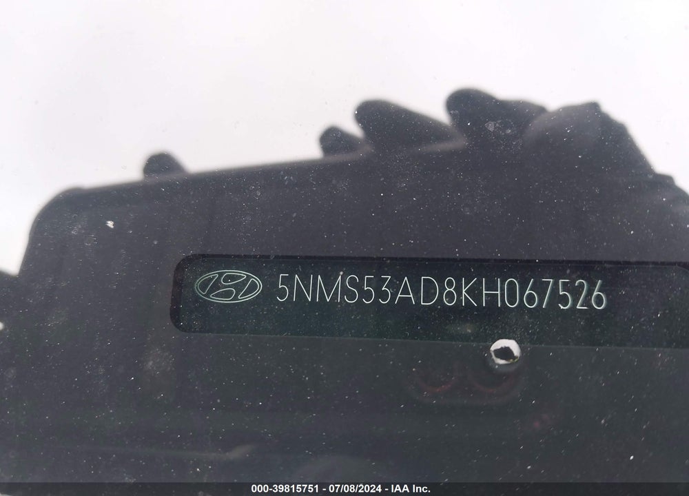 2019 HYUNDAI SANTA FE LIMITED VIN: 5NMS53AD8KH067526