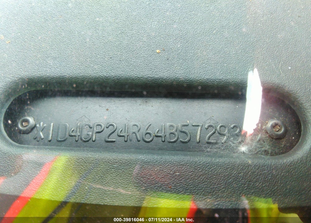 2004 DODGE GRAND CARAVAN SE VIN: 1D4GP24R64B572931