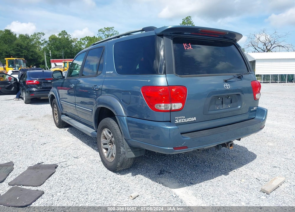 2007 TOYOTA SEQUOIA LIMITED V8 VIN: 5TDZT38A67S290815