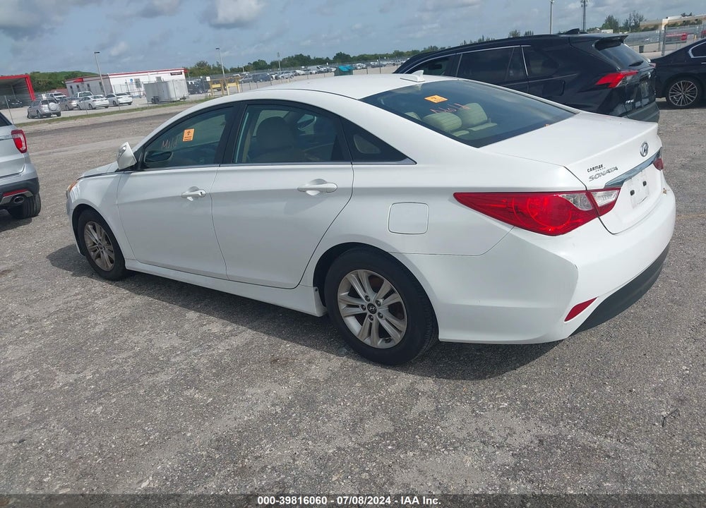 2014 HYUNDAI SONATA GLS VIN: 5NPEB4ACXEH881199