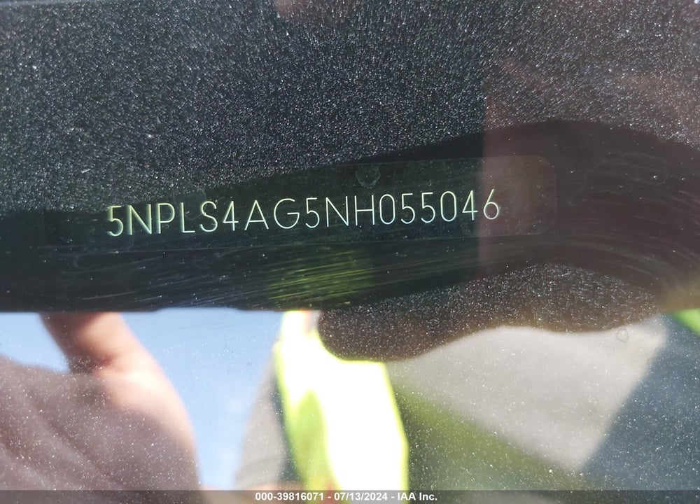 2022 HYUNDAI ELANTRA SEL VIN: 5NPLS4AG5NH055046