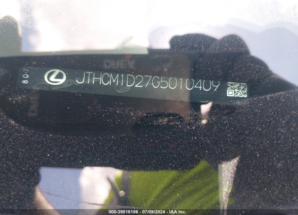 2016 LEXUS IS 300 VIN: JTHCM1D27G5010409