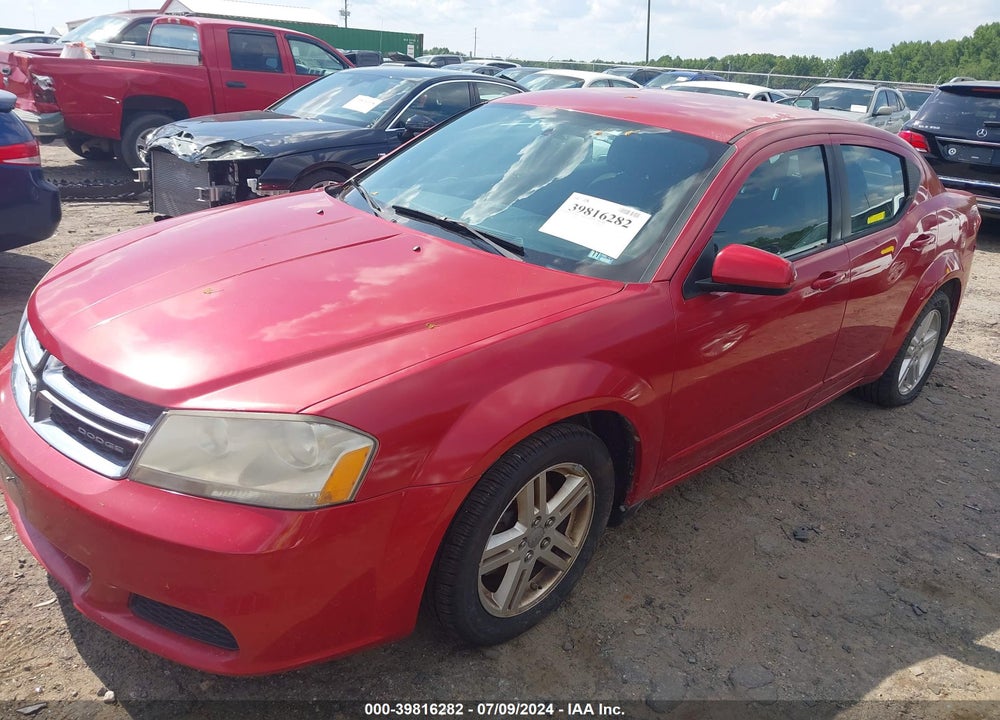 2012 DODGE AVENGER SXT VIN: 1C3CDZCB8CN157211