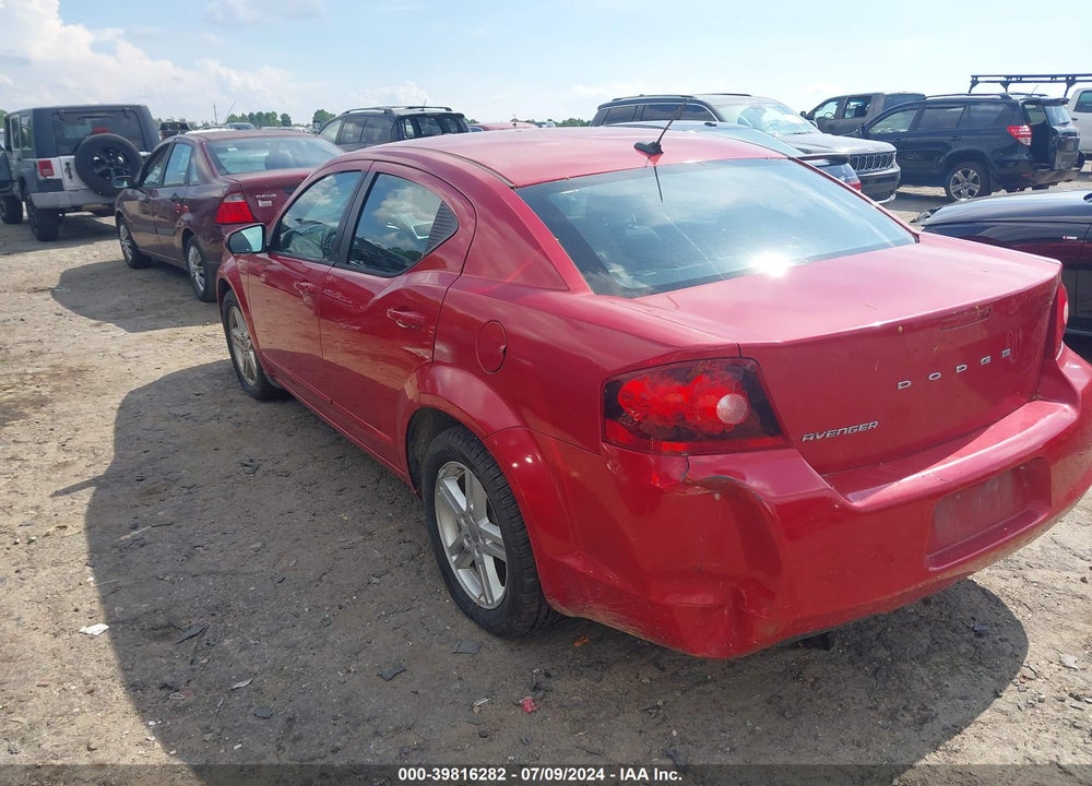 2012 DODGE AVENGER SXT VIN: 1C3CDZCB8CN157211