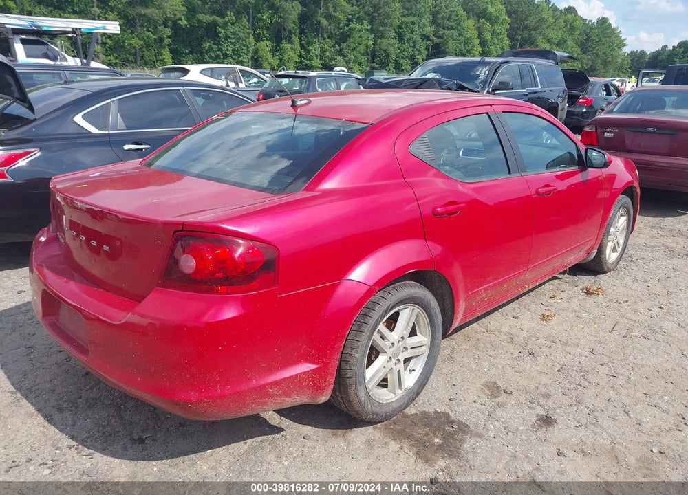 2012 DODGE AVENGER SXT VIN: 1C3CDZCB8CN157211