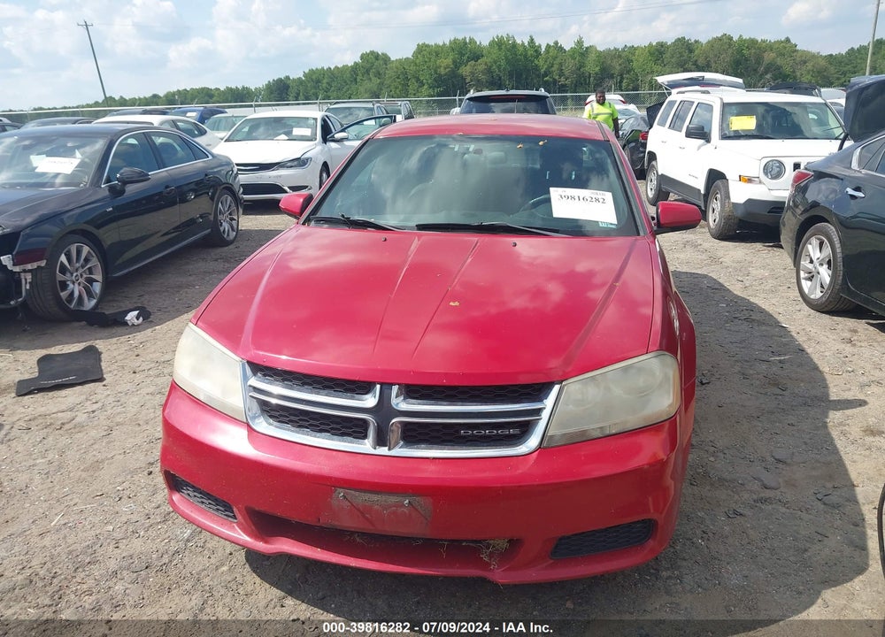 2012 DODGE AVENGER SXT VIN: 1C3CDZCB8CN157211