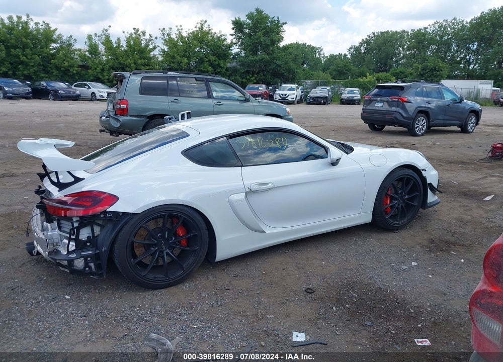 2016 PORSCHE CAYMAN GT4 VIN: WP0AC2A82GK197585