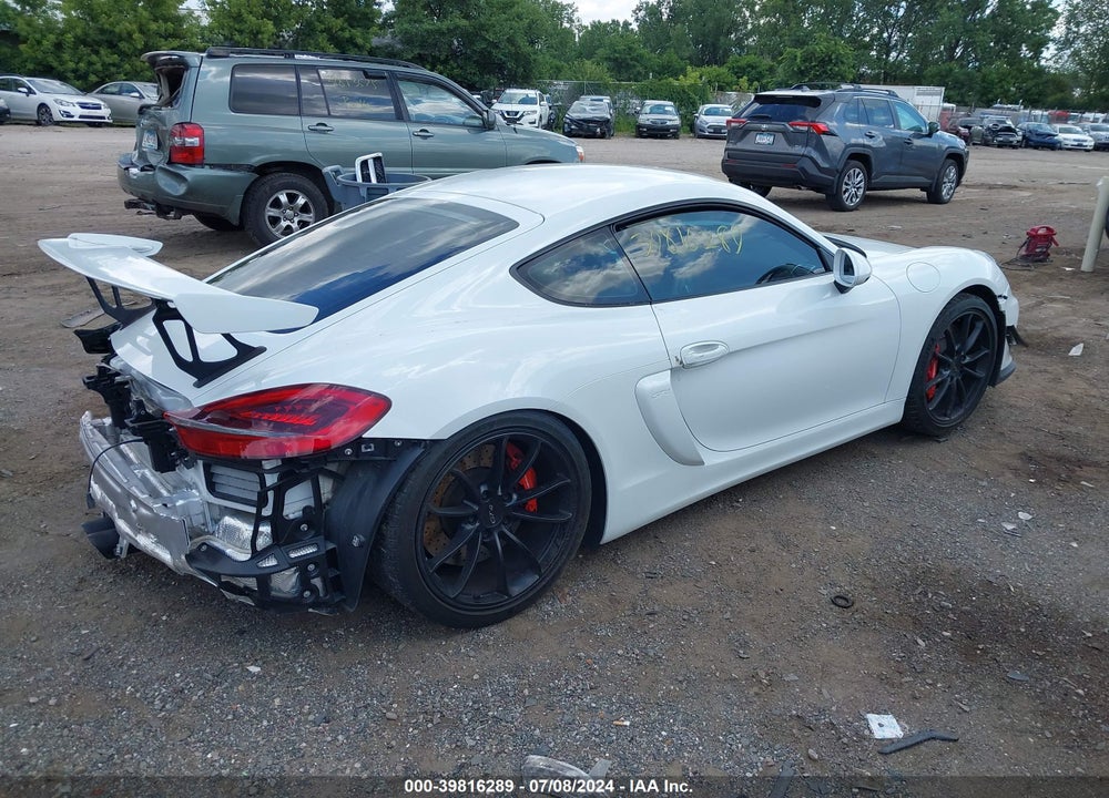 2016 PORSCHE CAYMAN GT4 VIN: WP0AC2A82GK197585