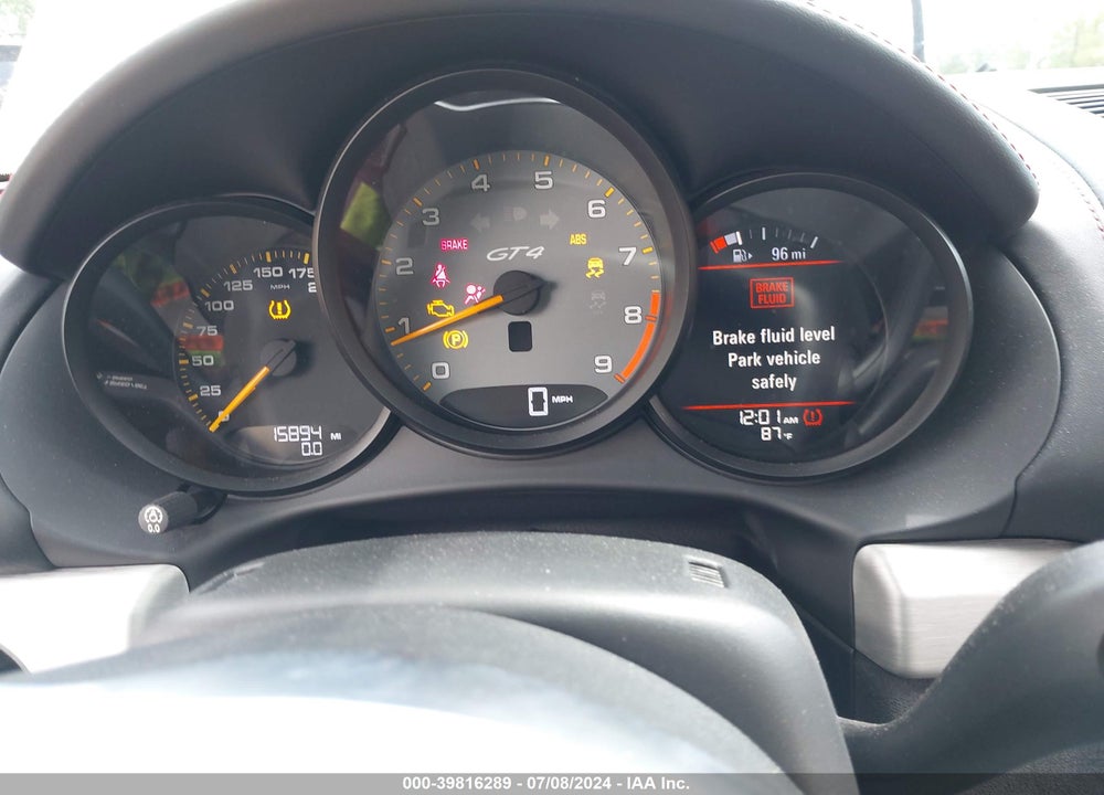 2016 PORSCHE CAYMAN GT4 VIN: WP0AC2A82GK197585