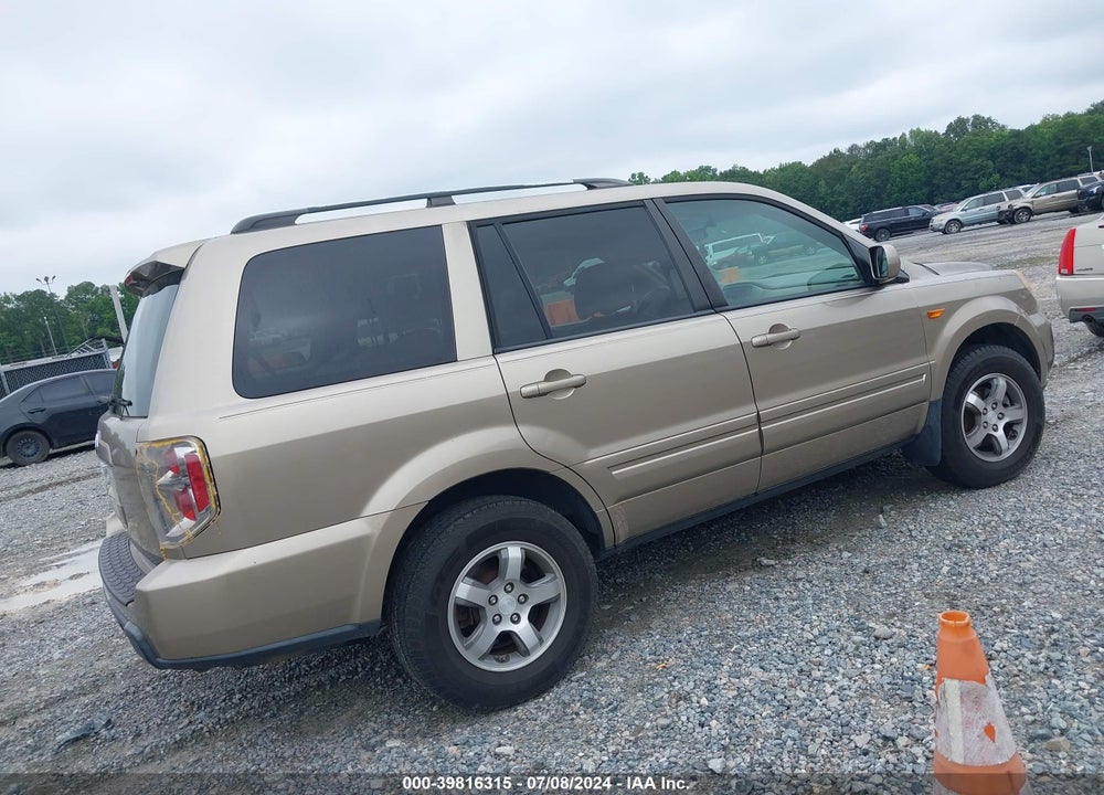 2007 HONDA PILOT EX-L VIN: 5FNYF28777B023138