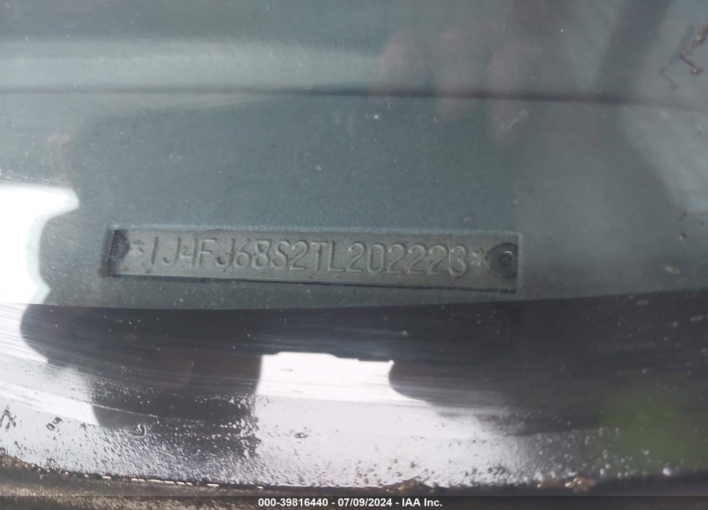 1996 JEEP CHEROKEE SPORT/CLASSIC VIN: 1J4FJ68S2TL202223
