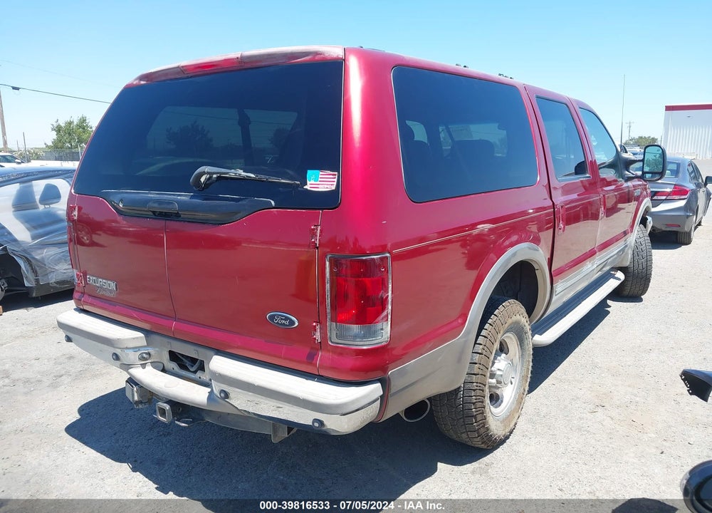 2002 FORD EXCURSION LIMITED VIN: 1FMSU43F82EA47797