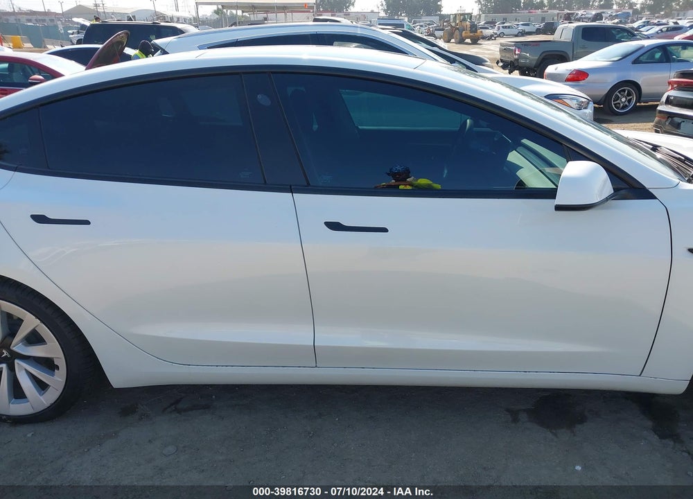 2022 TESLA MODEL 3 LONG RANGE DUAL MOTOR ALL-WHEEL DRIVE VIN: 5YJ3E1EB7NF351317