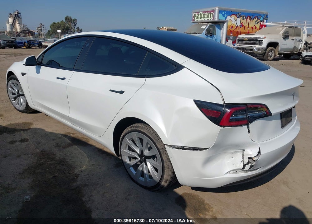 2022 TESLA MODEL 3 LONG RANGE DUAL MOTOR ALL-WHEEL DRIVE VIN: 5YJ3E1EB7NF351317