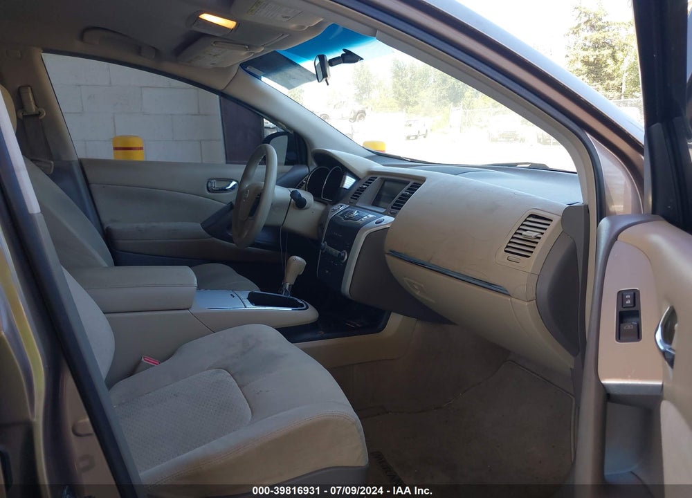 2009 NISSAN MURANO S VIN: JN8AZ18W59W128953