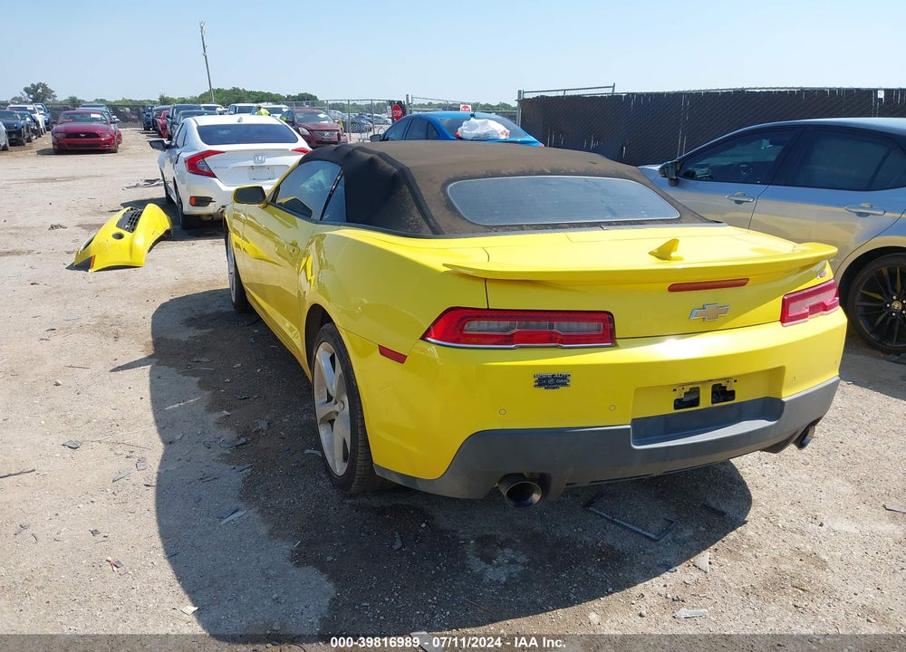 2015 CHEVROLET CAMARO 2LT VIN: 2G1FF3D3XF9289376