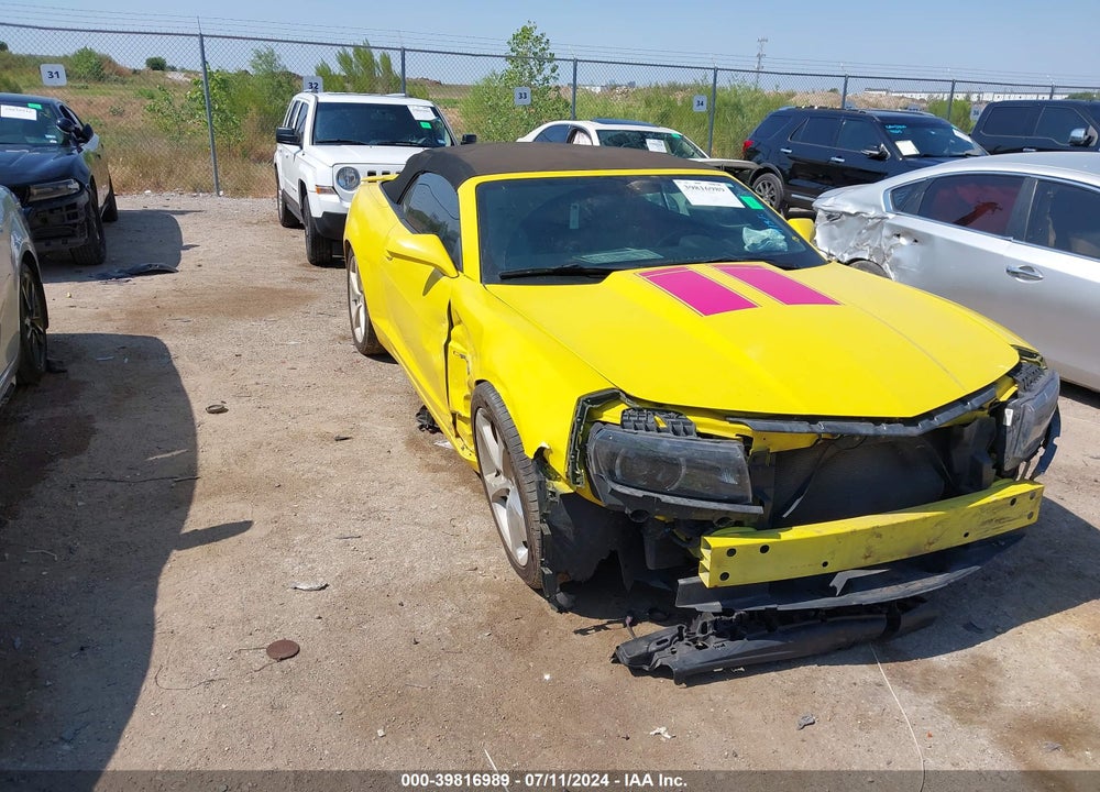 2015 CHEVROLET CAMARO 2LT VIN: 2G1FF3D3XF9289376