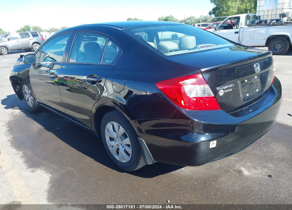 2012 HONDA CIVIC LX VIN: 19XFB2F50CE052940