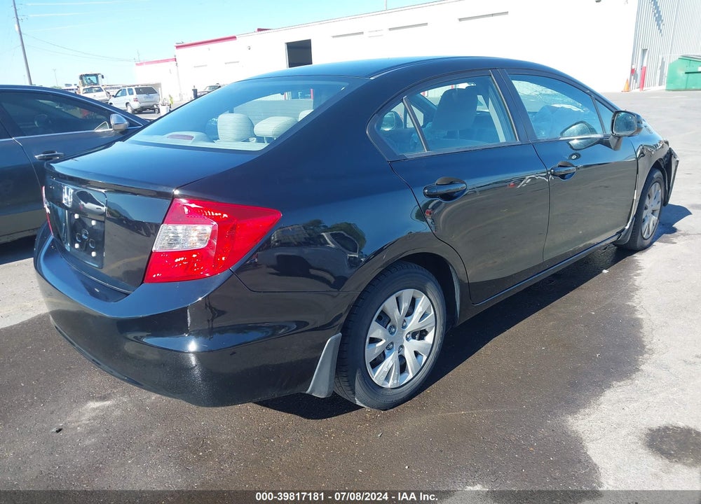 2012 HONDA CIVIC LX VIN: 19XFB2F50CE052940
