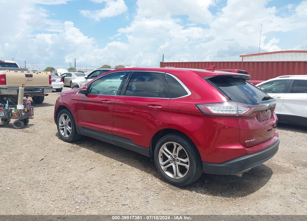 2015 FORD EDGE TITANIUM VIN: 2FMTK3K93FBB27302
