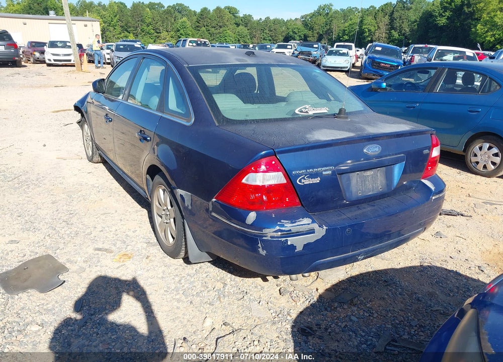 2007 FORD FIVE HUNDRED SEL VIN: 1FAHP27167G112026