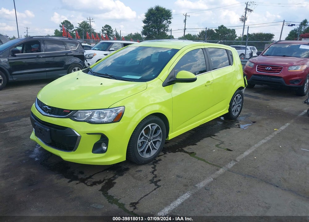 2019 CHEVROLET SONIC LT AUTO VIN: 1G1JD6SB2K4133874