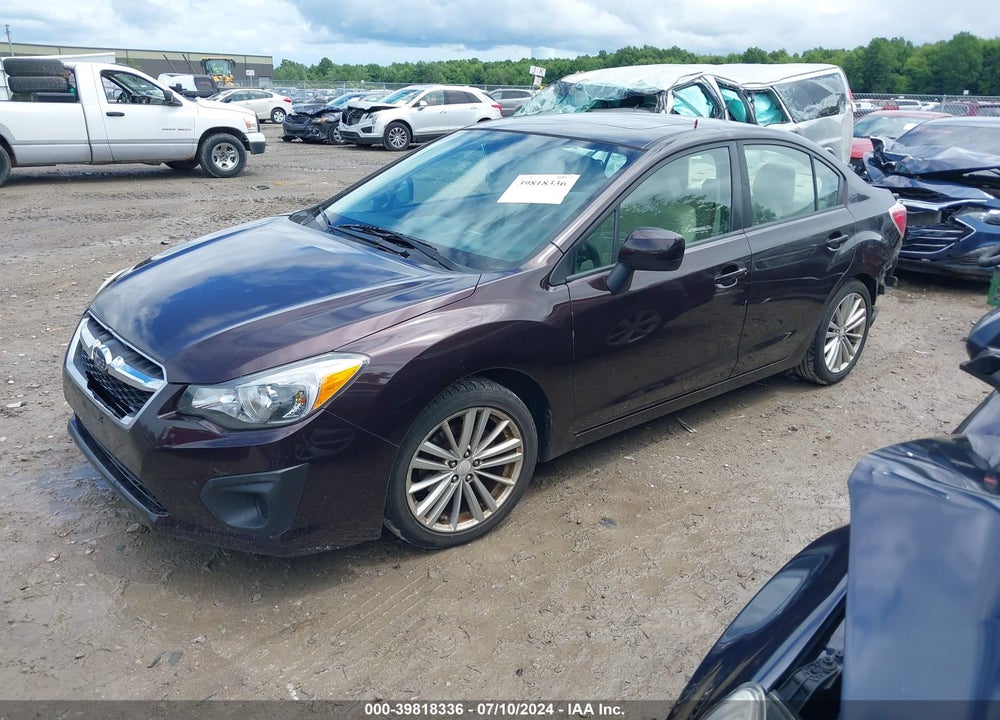 2012 SUBARU IMPREZA 2.0I PREMIUM VIN: JF1GJAD62CH004594