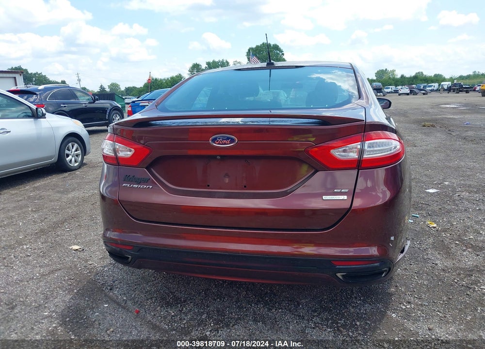 2015 FORD FUSION SE VIN: 3FA6P0H9XFR125935