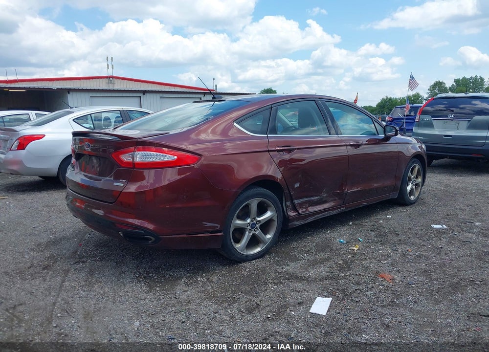 2015 FORD FUSION SE VIN: 3FA6P0H9XFR125935