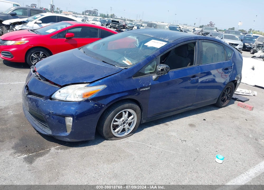2014 TOYOTA PRIUS THREE VIN: JTDKN3DU7E1754863