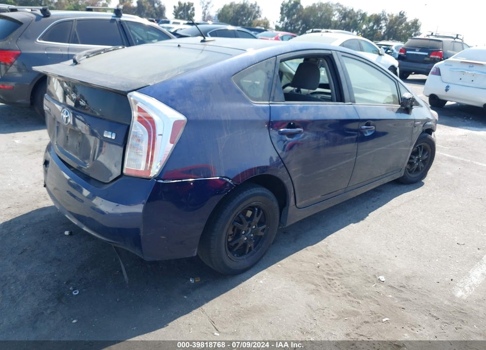 2014 TOYOTA PRIUS THREE VIN: JTDKN3DU7E1754863