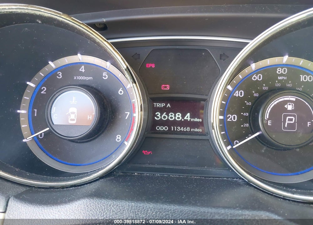 2013 HYUNDAI SONATA GLS VIN: 5NPEB4AC7DH698633