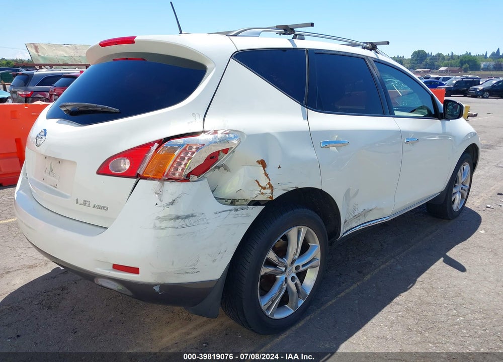 2010 NISSAN MURANO LE VIN: JN8AZ1MW6AW106079