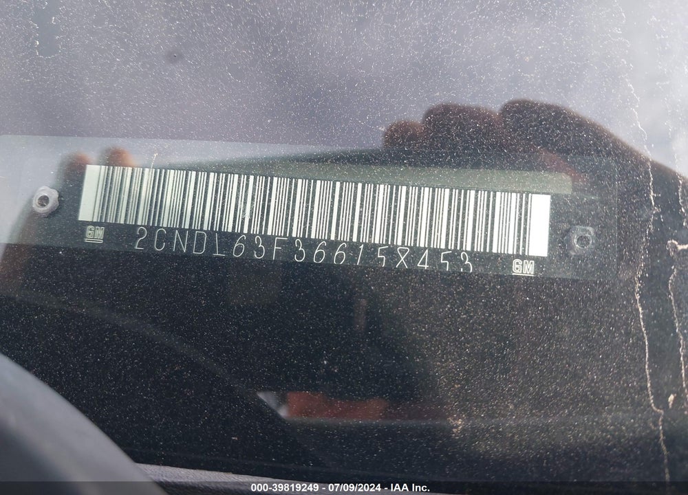 2006 CHEVROLET EQUINOX LT VIN: 2CNDL63F366158453
