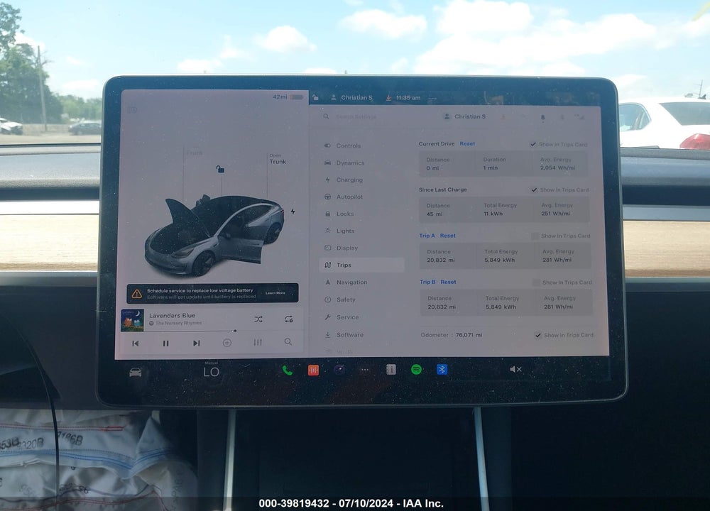 2019 TESLA MODEL 3 VIN: 5YJ3E1EA3KF297615