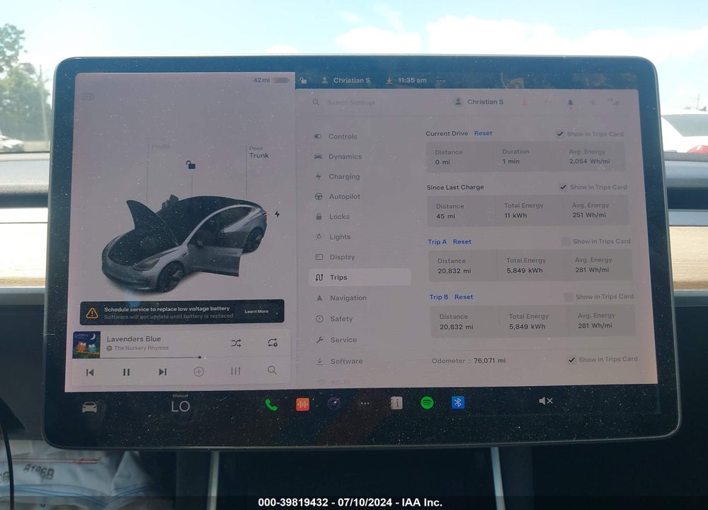 2019 TESLA MODEL 3 VIN: 5YJ3E1EA3KF297615