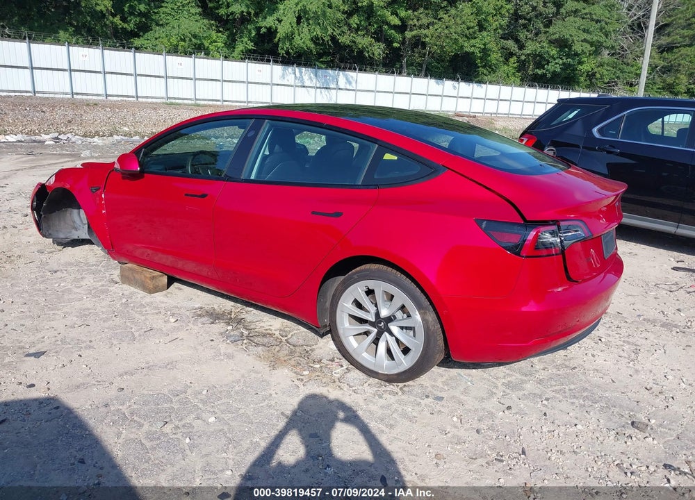 2022 TESLA MODEL 3 REAR-WHEEL DRIVE VIN: 5YJ3E1EA1NF286990