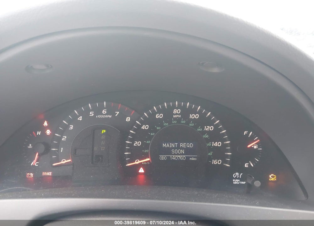 2008 TOYOTA CAMRY XLE V6 VIN: 4T1BK46K48U574345