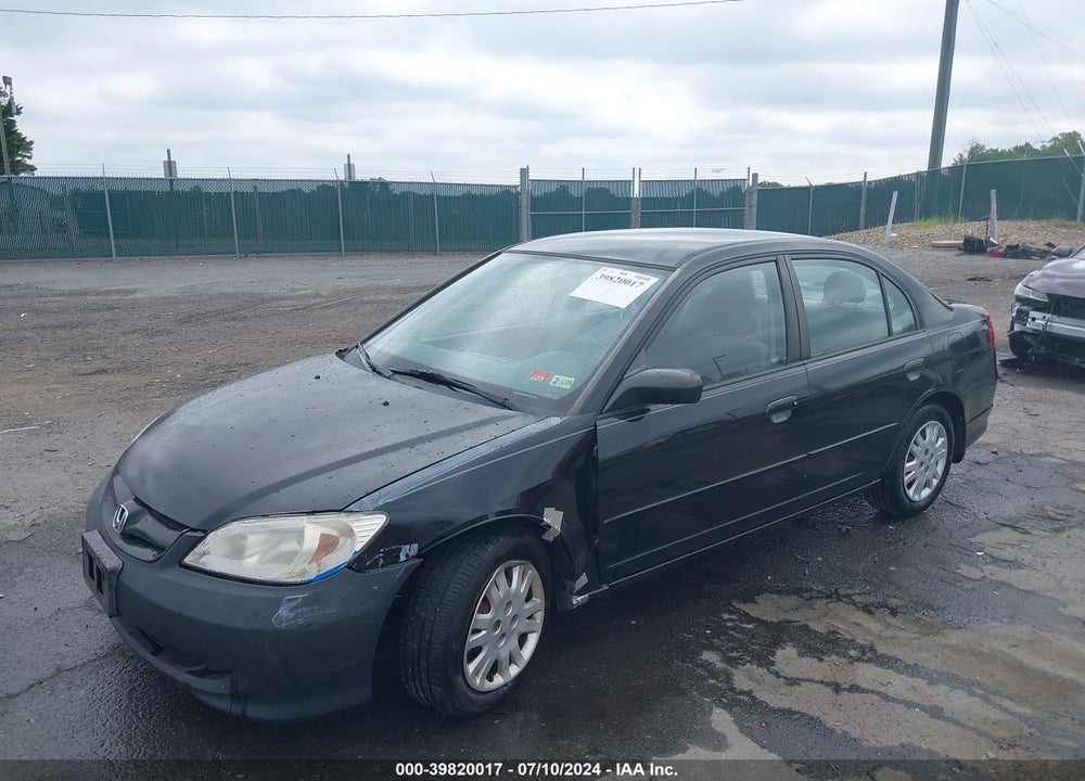 2005 HONDA CIVIC LX VIN: 2HGES16545H580799