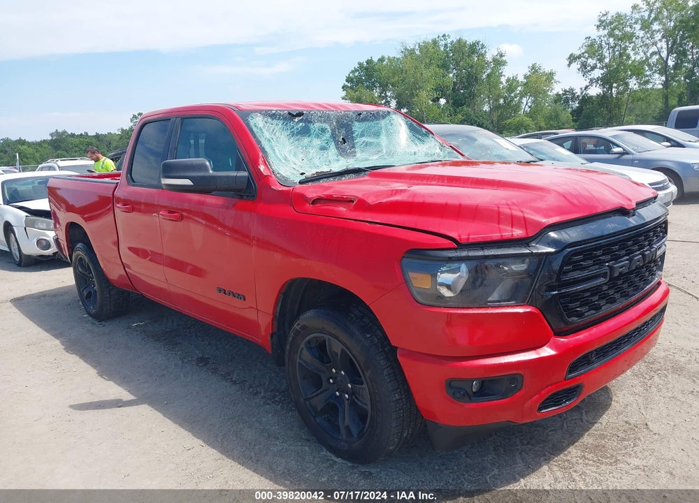 2022 RAM 1500 BIG HORN QUAD CAB 4X4 6'4 BOX VIN: 1C6SRFBT3NN144135