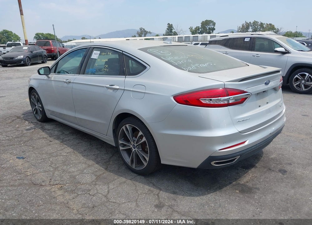 2019 FORD FUSION TITANIUM VIN: 3FA6P0D98KR152552