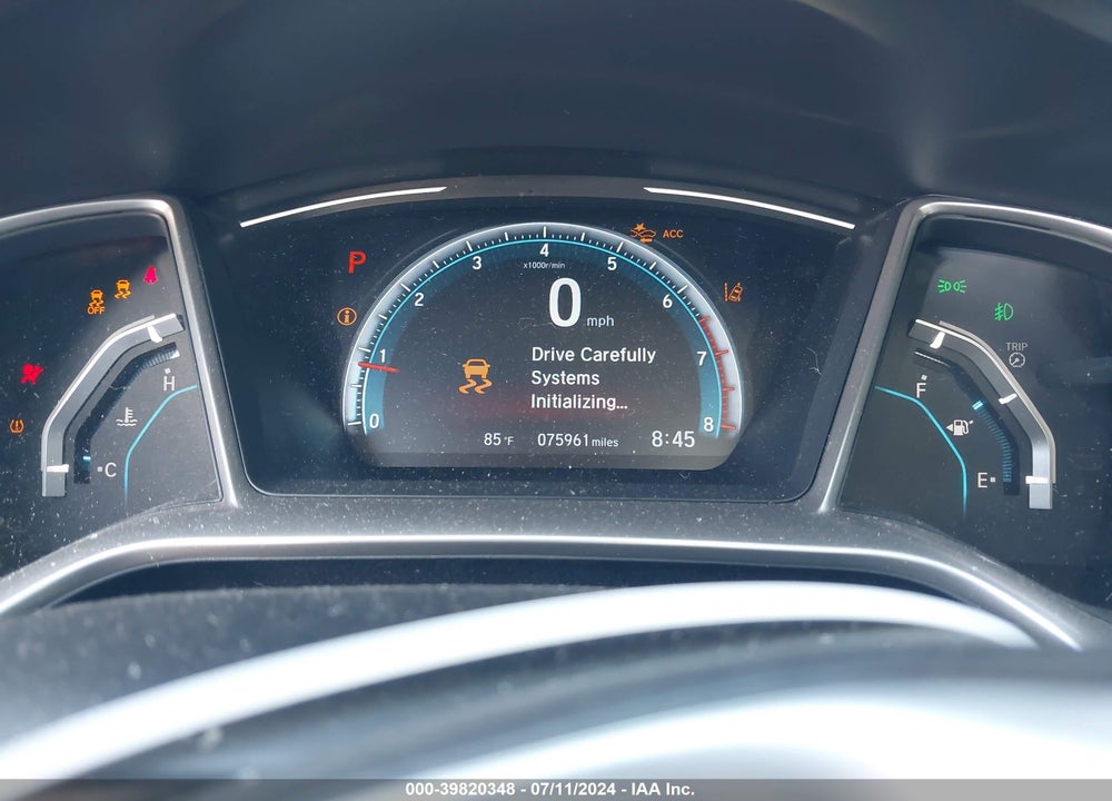 2019 HONDA CIVIC EX-L VIN: JHMFC1F79KX002043