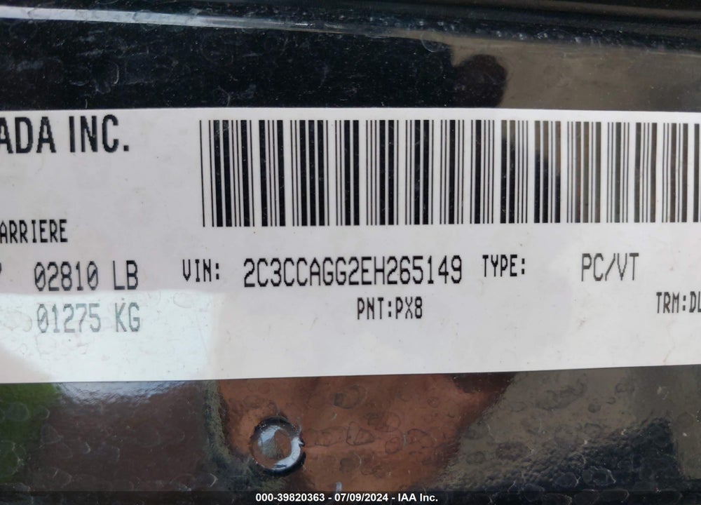 2014 CHRYSLER 300 S VIN: 2C3CCAGG2EH265149