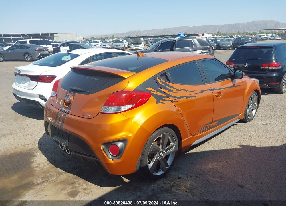 2013 HYUNDAI VELOSTER TURBO W/BLACK VIN: KMHTC6AE8DU174667